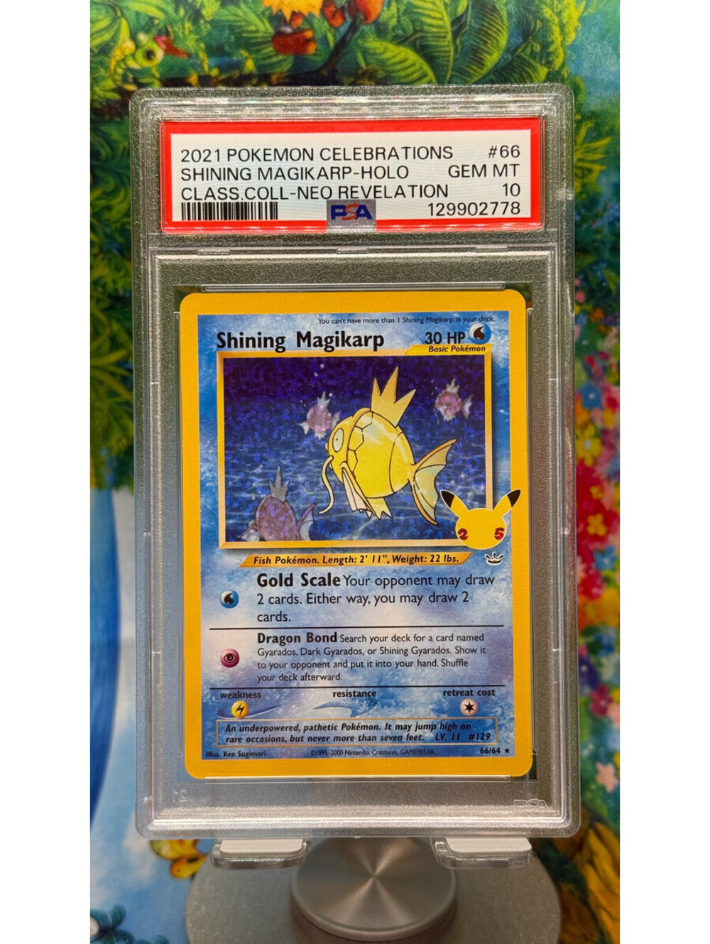 2021 Pokémon Celebrations Shining Magikarp 66/64 Classic Collection Holo PSA 10